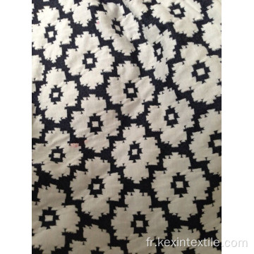 Tissu jersey jacquard double face en coton spandex